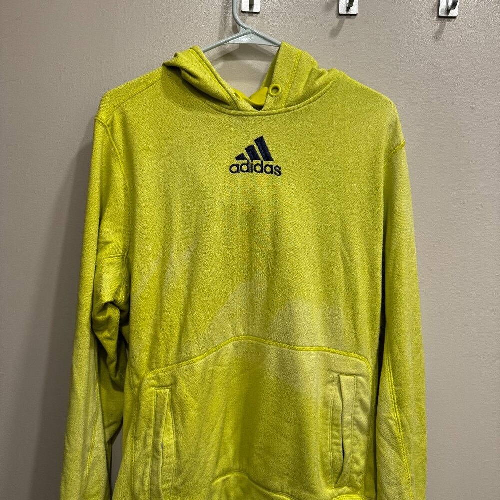 mens adidas yellow green lime hoodie